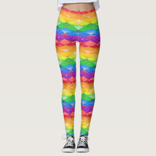 Leggings Arcoiris Diamond Orgullo Argyle Sparkle Escala de 
