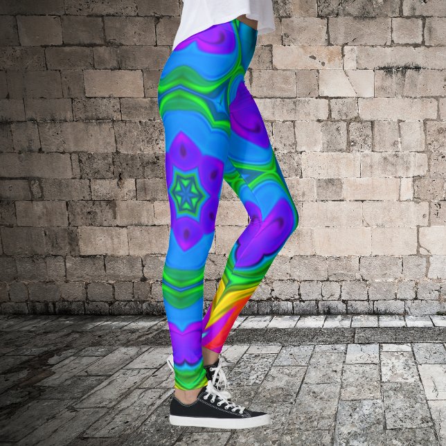 Leggings Arcoiris hippie psicodélico (Subido por el creador)