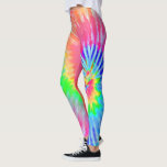 Leggings Arcoiris luminoso Psicodélico Starburst Tye<br><div class="desc">Estas leggings presentan un diseño de tintes psicodélicos que recuerdan a la contracultura hippie de los años 60. Perfecto para el yoga, correr, hacer ejercicio en el gimnasio, o justo cuando quieres llevar unas bonitas y atractivas pintas. Los colores son claros y luminosos, con tonos rosa, azul, amarillo, melocotón y...</div>