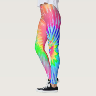 Leggings Arcoiris luminoso Psicodélico Starburst Tye