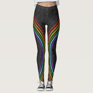 Leggings Arcoiris Purpurina de 6 colores sobre el brillante
