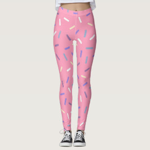 Leggings Arcoiris rosado rocian a confetti divertido colori