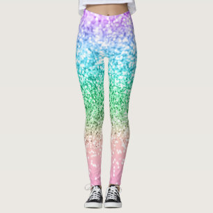 Leggings Arcoiris Unicornio Purpurina 1 (Purpurina falso) #