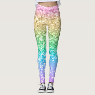Leggings Arcoiris Unicornio Purpurina 2 (Purpurina falso) #