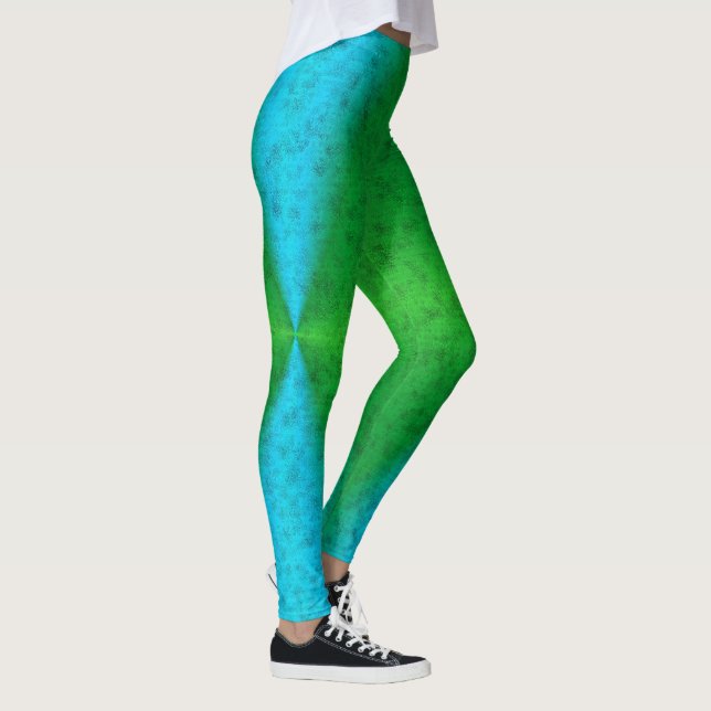 Leggings Arcoiris verde azul en Elephantenskin leatheroptik (Derecha)