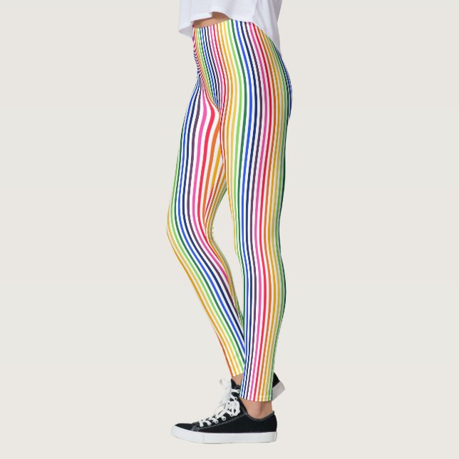 Leggings Arcoiris y rayas blancas (Izquierda)