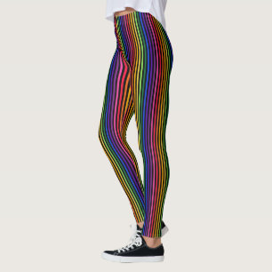 Leggings Arcoiris y rayas negras