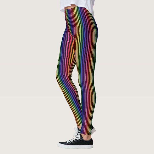 Leggings Arcoiris y rayas negras (Izquierda)