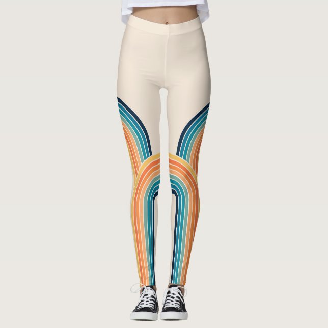 Leggings Arcos triple retro coloridos (Anverso)