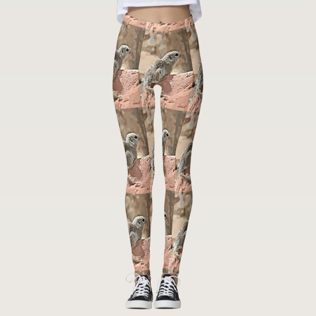 Leggings Ardilla de tierra en las polainas de las mujeres (Anverso)