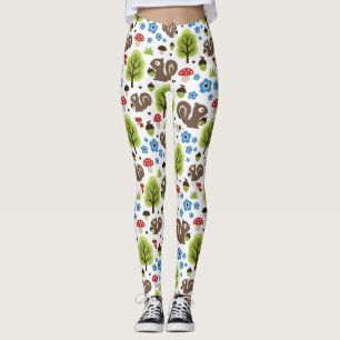 Leggings Ardilla en el modelo del bosque del roble