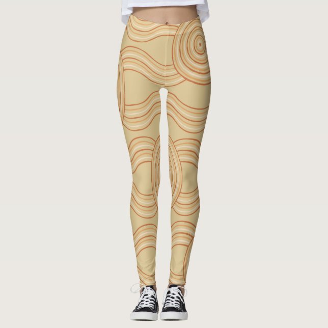 Leggings Arenisca de arte aborigen (Anverso)