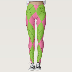 Leggings Argel rosa y verde