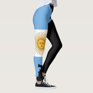 Leggings Argentina: Cartas blancas con bandera argentina so