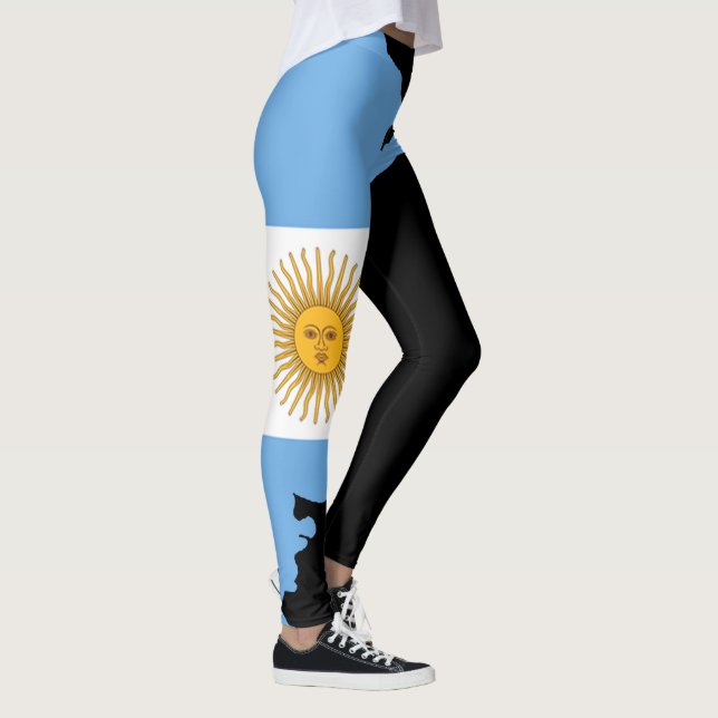 Leggings Argentina: Cartas blancas con bandera argentina so (Derecha)