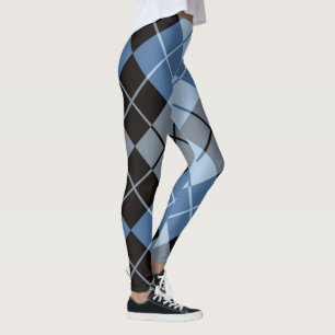 Leggings Argyle Negro Azul
