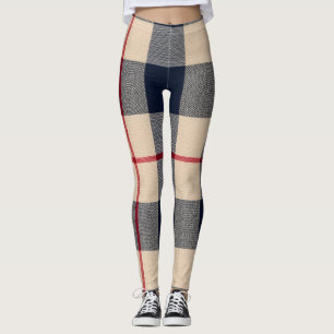 Leggings Aria Camel Patrimonio Tartán Escocés Británico Vol