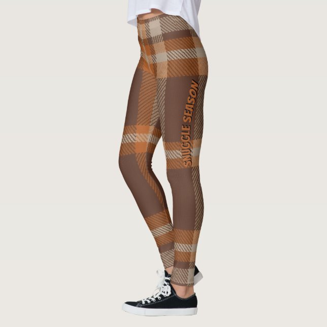 Leggings Aria Grace Autumn Hearth Cozy Plaid Pattern Vol 11 (Izquierda)