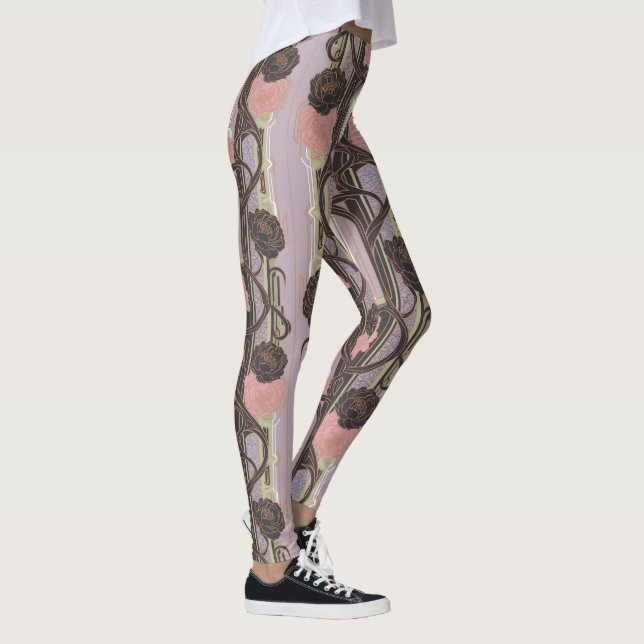 Leggings Aria Grace Urban Bloom Architectural Floral Design (Derecha)