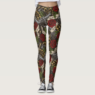 Leggings Armas y flores