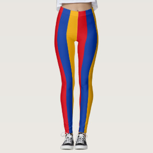 Leggings Armenia Colores de bandera nacional con rayas vert