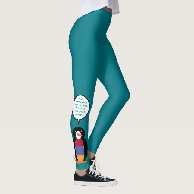 Leggings Armenia habla de la señora Penguin personalizada (Derecha)
