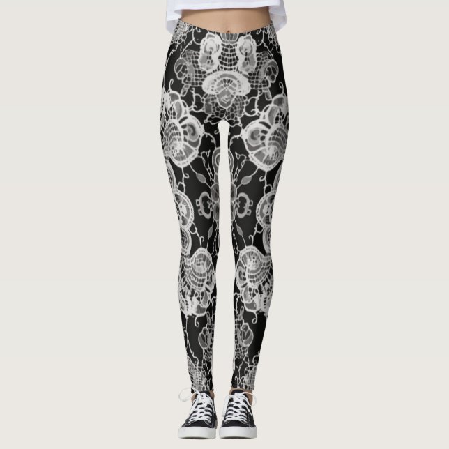 Leggings Armonía floral de encaje (Anverso)