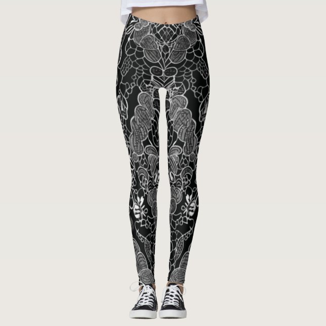 Leggings Armonía floral de encaje (Anverso)