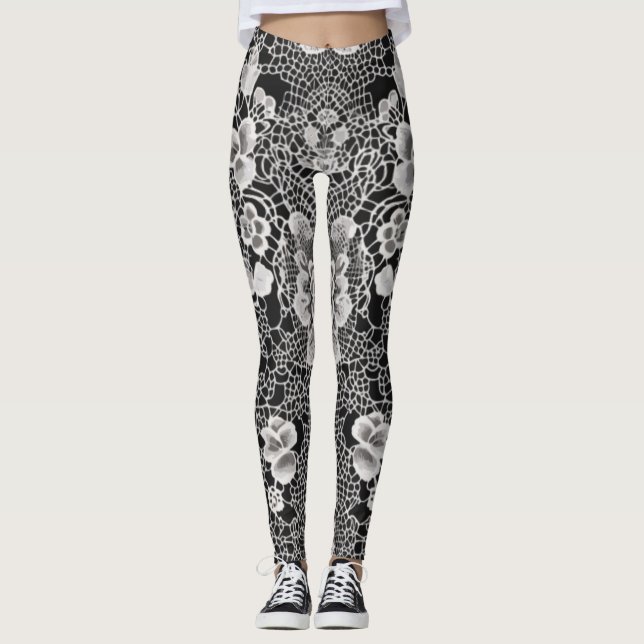 Leggings Armonía floral de encaje (Anverso)