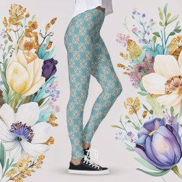 Leggings Armonía floral y geométrica inspirada en la natura