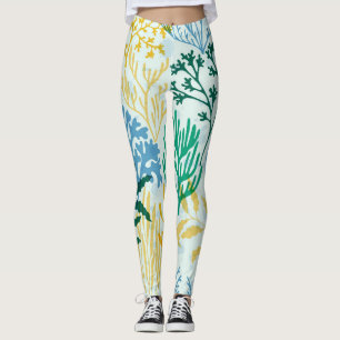 Leggings Arrecife de Coral, Patrón Algae Seamless.