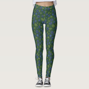 Leggings Arroz azul en verde oscuro