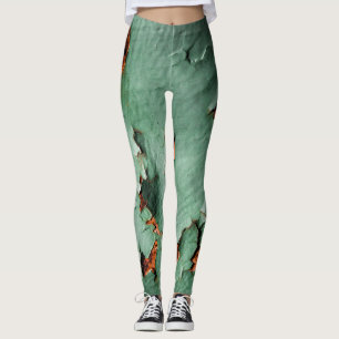 Leggings Arroz marrón turquesa Guay metalizado