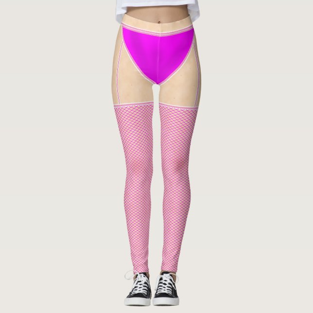 Leggings Arsenales de peces de rosado caliente con legados  (Anverso)