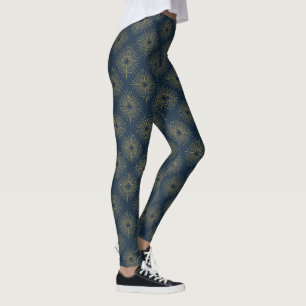 Leggings Art Deco Alabere   Medallón Azul Medianoche