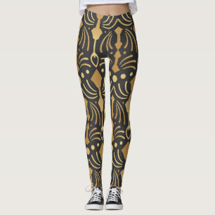 Leggings Art Deco Luxury: Elegancia japonesa vintage