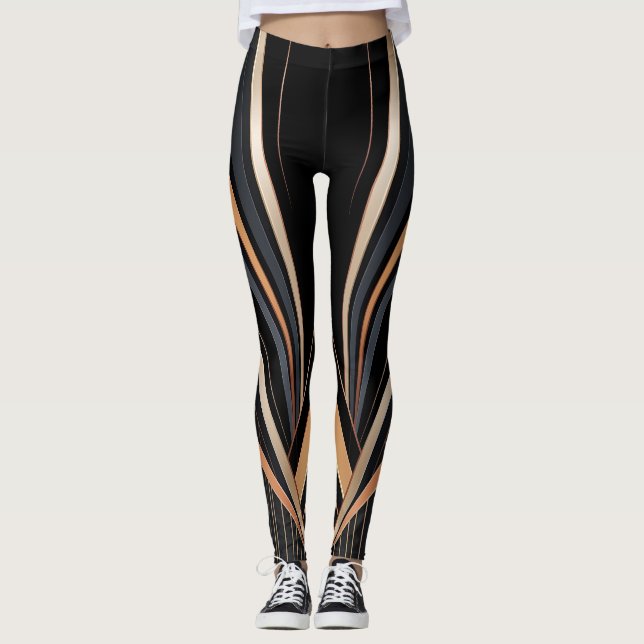 Leggings Art Deco Metallic Geometric Elegance (Anverso)