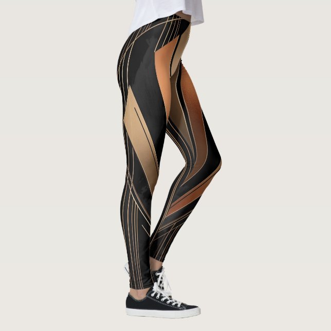Leggings Art Deco Metallic Geometric Elegance (Derecha)