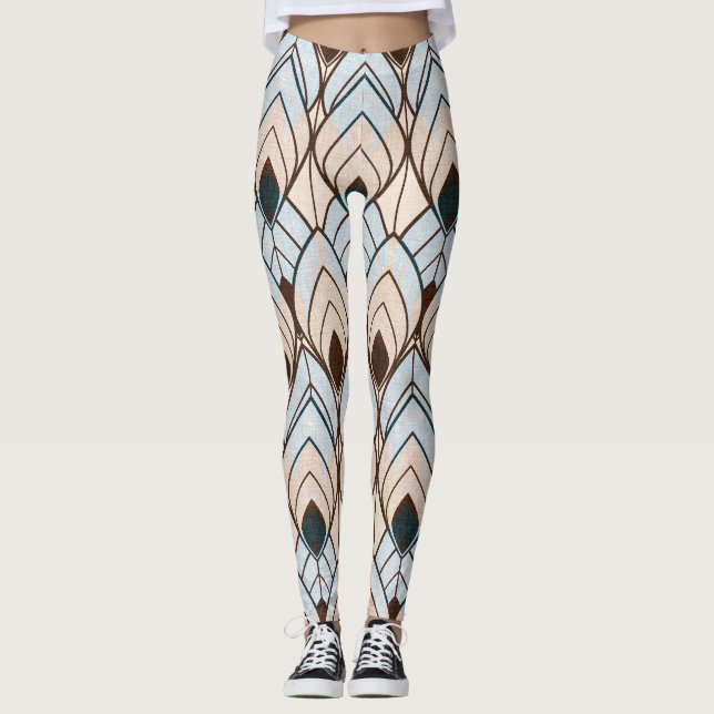 Leggings Art Deco: Ornamento sin textura. (Anverso)