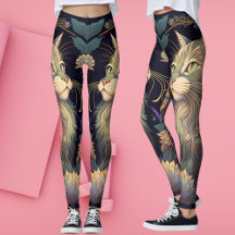 Art Deco Rosa Polvoriento Gato Amante del Yoga