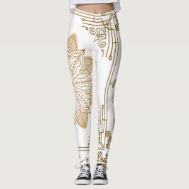 Leggings Art Nouveau "alabastro"