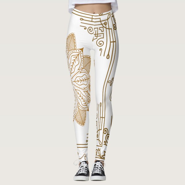 Leggings Art Nouveau "alabastro" (Anverso)