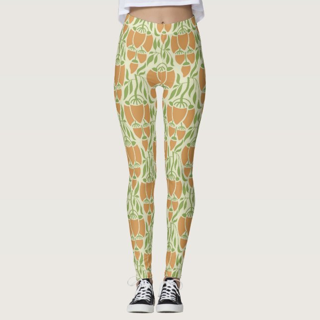 Leggings Art Nouveau: Elegancia floral (Anverso)