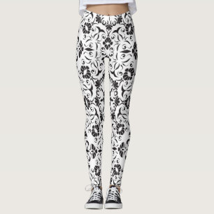 Leggings Art Nouveau: Elementos de época estilizados