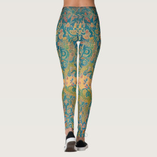 Leggings Art Nouveau y arte digital inspirado en el arte pe
