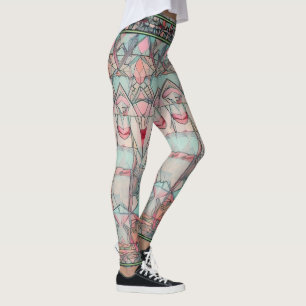 Leggings Art Nouveau y arte digital inspirado en el arte pe