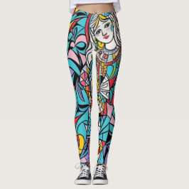 Leggings arte abstracto
