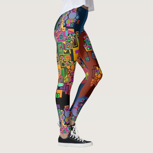 Leggings Arte abstracto - Baile en la ciudad + tus ideas (Derecha)