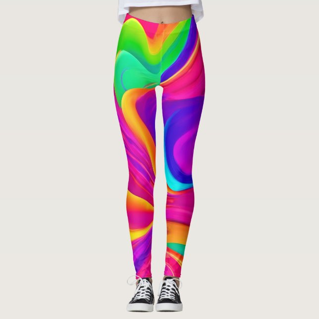 Leggings Arte abstracto colorido (Anverso)