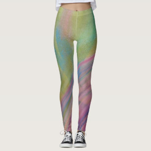 Leggings Arte abstracto colorido único P9